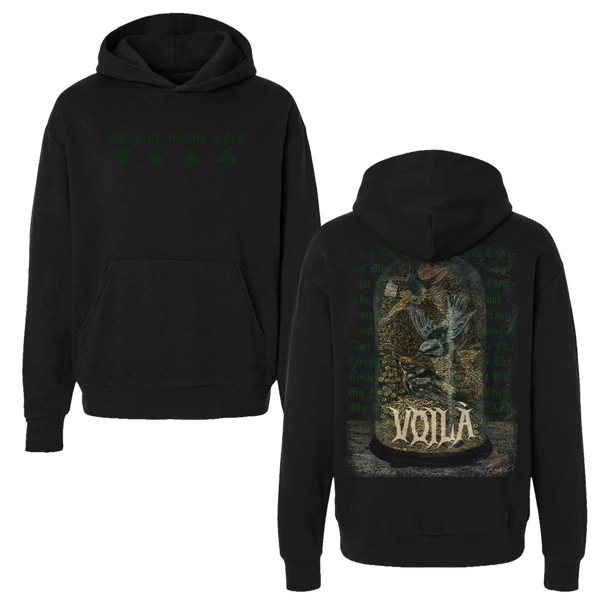 Inside Voice Pullover Hoodie (Black)